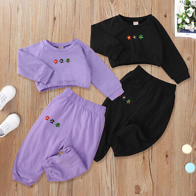 Neonato Baby Girl Clothes Floral Short Tops Pants Toddler Outfits Set Tracksuit