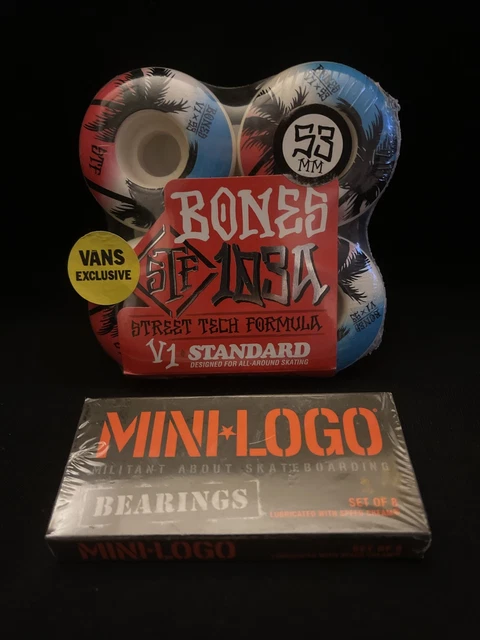 Bones x Vans STF V1 53mm Skateboard Wheels & Mini Logo Bearings *Not Spitfire