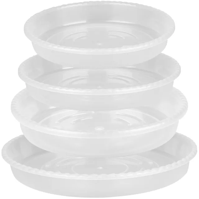 28 Pack Plant Saucer 6 8 10 12 Inch Clear Plastic Plant Pot Planter Drip Trays