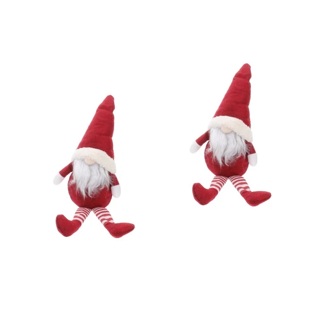 2x topper albero di Natale clausola di Natale decorazione scrivania natalizia