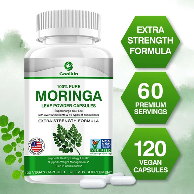 MORINGA LEAF 1000MG Immune System Support, Weight Loss, Support