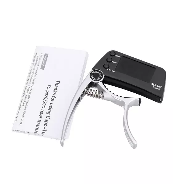 Guitar Capo Tuner 2 in 1 with LCD Clamping for Acoustic Folk  spare parts