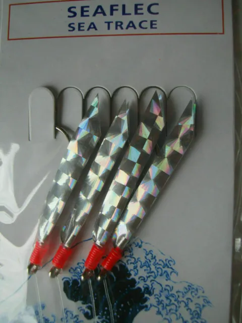 Mackerel Sea Flec feathers sea fishing 5 Packs UK LISTING Hokki Cod Boat Lures