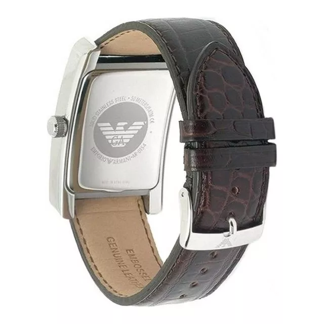 Neu Original Emporio Armani Ar0155 Klassisch Beige Zifferblatt & Braunes Armband Damenuhr 3