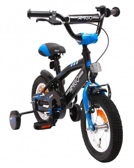 AMIGO ENFANTS BMX Amusement 12 Pouces 21 CM Gar ons D mission Noir