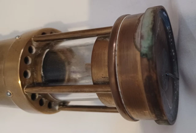 E. Thomas & Williams Aberdare Cambrian Welsh Brass Miners Lamp 6