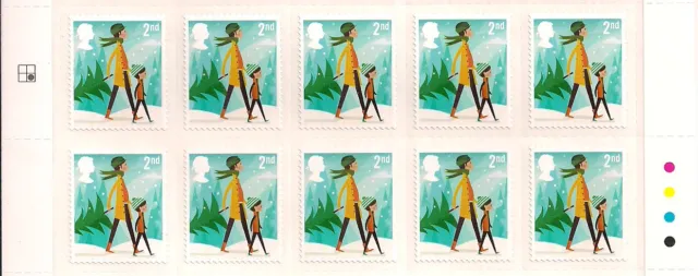 2014 Gb Qeii Christmas Issue Commemorative Self Adhesive Stamp Block Sg 3652 Tl