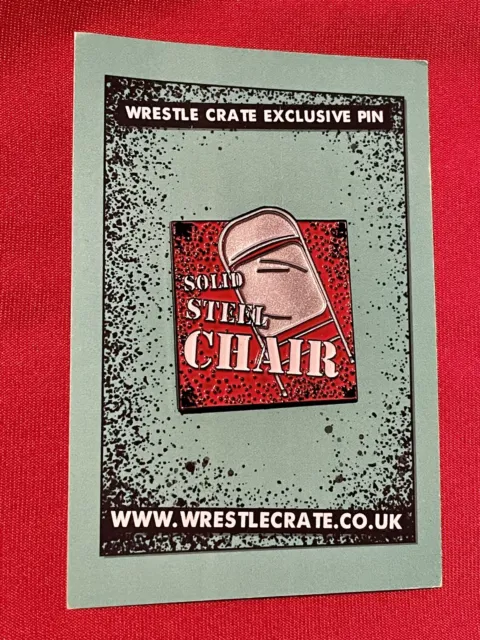 Solid Steel Chair - Wrestle Crate UK Exclusive Metal Pin Badge WWE