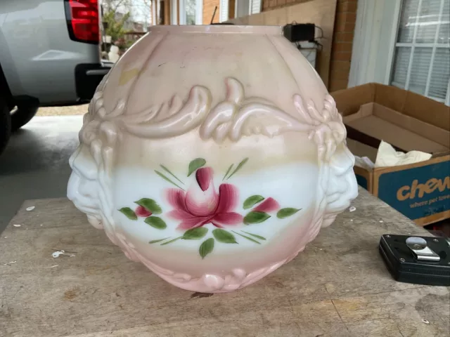 ViNAGE 3 Lion Head Paneled & Roses Gone with the Wind Ball Globe Lamp Shade GLOB