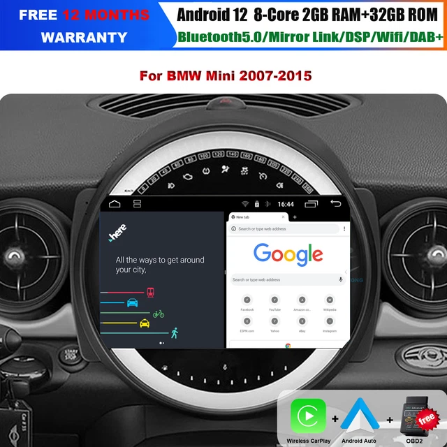 7inch For BMW Mini Cooper R56 2007 Car GPS Multimedia Video Player - Car Radio For R56, Android Stereo