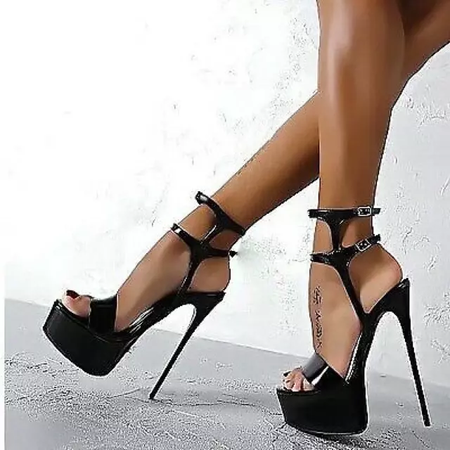 Womens Sexy Summer Sandals High Heels Ankle Strap Stiletto Club Shoes Pumps