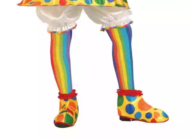 Rainbow Striped Stockings Tights Clown Fancy Dress Halloween Costume Accessory