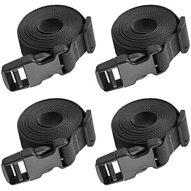 4 Sangles De Fixation Pour Kart – Accessoires D’arrimage En Nylon Noir