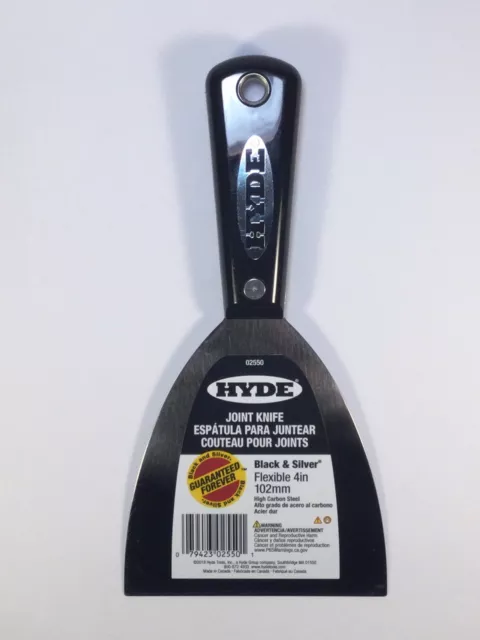 Hyde Putty Knife 4" Carbon Steel Flexible Drywall Joint Paint Scraper