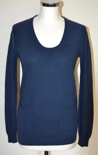 Stefanel Maglione /Pullover Donna Blu In Lana, Tg. S-Ottimo Stato-Preloved