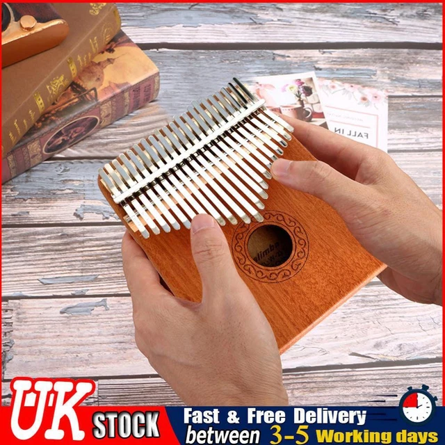 UK Wooden Kalimba 21 Key Finger Thumb Piano Mbira Acacia Musical Instrument Gift