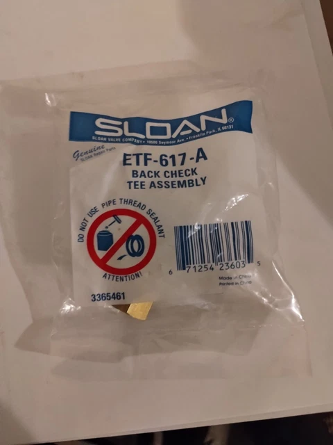 Sloan EFT617A 3/8" Back-Check Tee Kit.  Lot of 16.