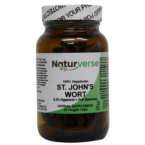 St. John's Hierba Polvo Cápsulas 90 Vegcaps Por Naturverse