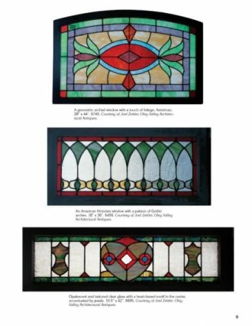 Antique Stained Glass Guide Book Windows Door Panel Design 2