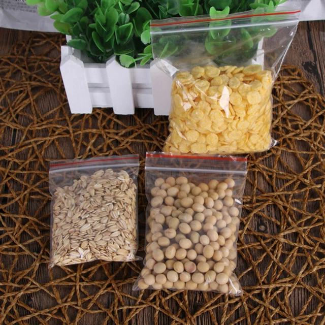 100 Pcs Transparent Dispenser Bag Bags Various Sizes Sealed