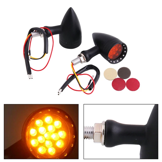 Turn Signal Light Indicator M10 for Motorcycle Street Bikes Chopper Black