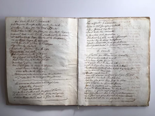 manuscrit poésies amateur d'esprit vers politique Royaliste Libéraux XIXe c.1815