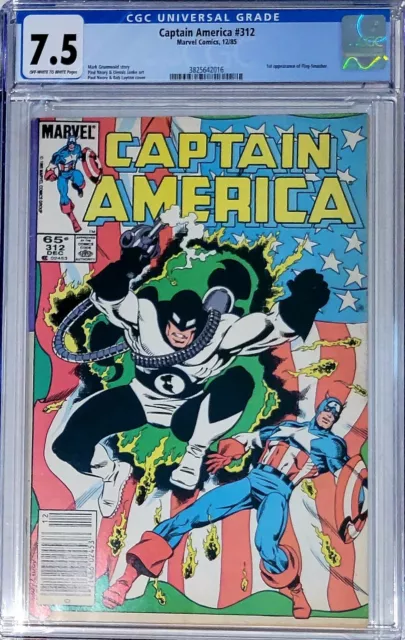 Captain America #312 CGC 7.5 (Marvel 1985) 1st appearance Flag Smashers