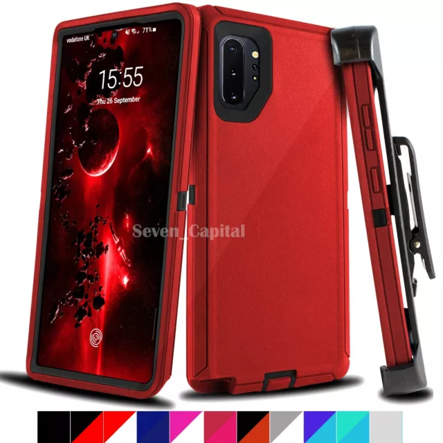 For Samsung Galaxy Note 10 10+  Plus 5G Shockproof Rugged Case Cover + Belt Clip