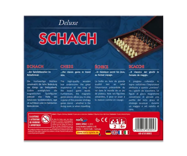 Noris Deluxe Reisespiel Schach - 606108005 3