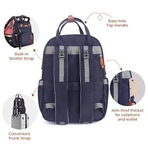 Diaper Bag Backpack, Multifunction Maternity Baby Nappy Changing Bags Waterproof 5