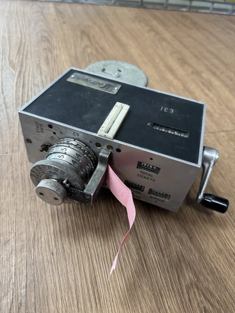 ORIGINAL VINTAGE SETRIGHT Bus Conductor Ticket Machine Model E31 ...