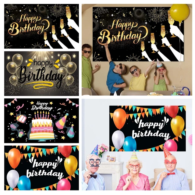Birthday Holiday Background Cloth Hanging Flag Holiday Party Decoration Banner