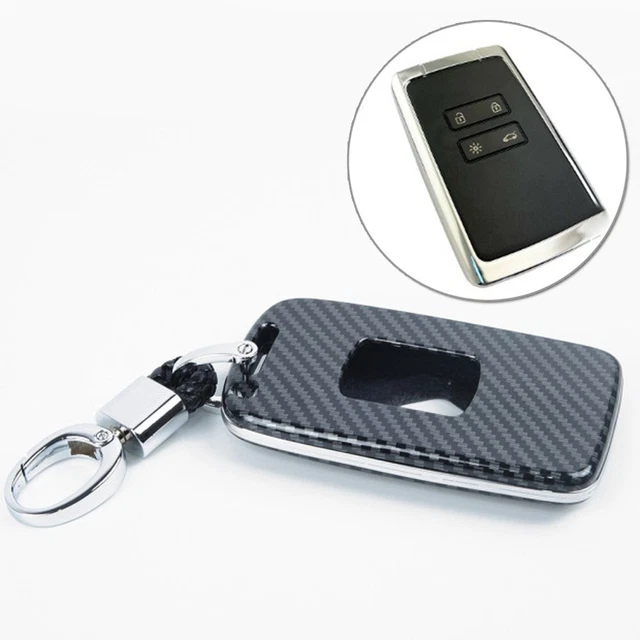 Modern Key Fob Cover with Carbon Fiber for Renault Kadjar Megane Koleos