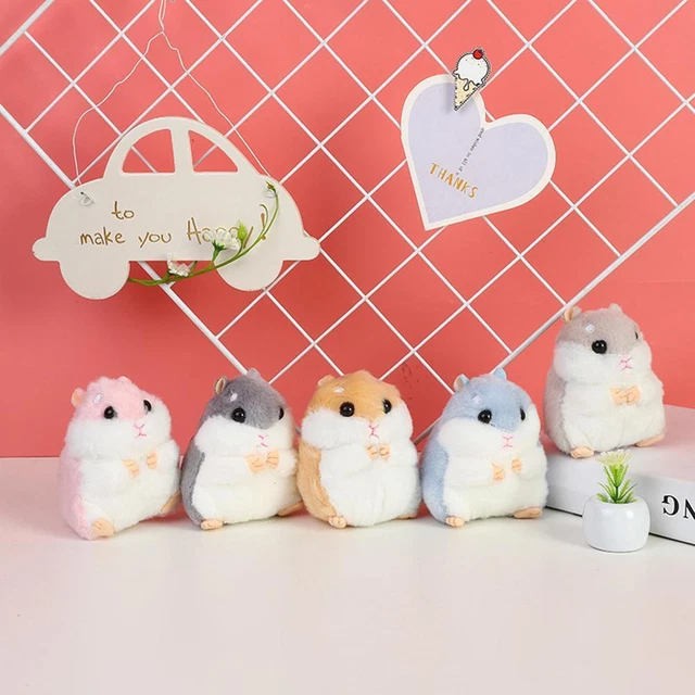 CARTOON CUTE HAMSTER Plush Dolls Keychain Kawaii School Backpack