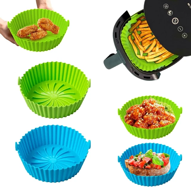 May Huang 2 Stücke Silikonform Für Heißluftfritteuse, Silicone Air Fryer Ba