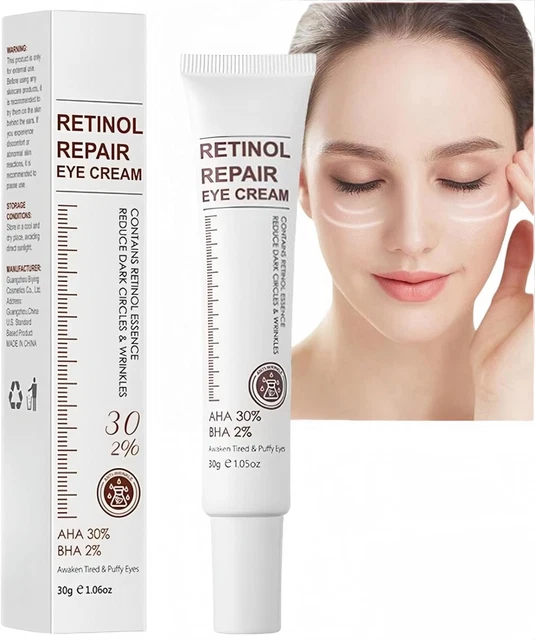 RETINOL EYE CREAM anti Aging,Eye Cream with Retinol Serum,Aha 30% & Bha ...