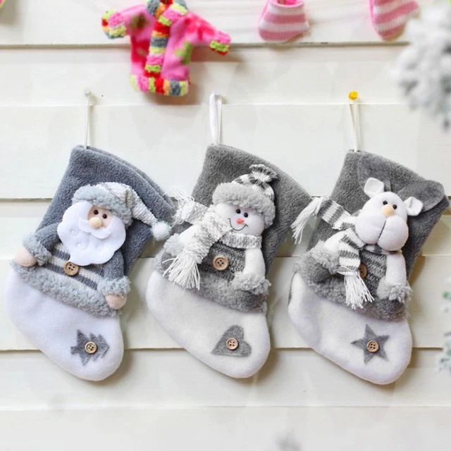 Calcetines Santa Claus Candy Bag bolsa presentada medias para Navidad