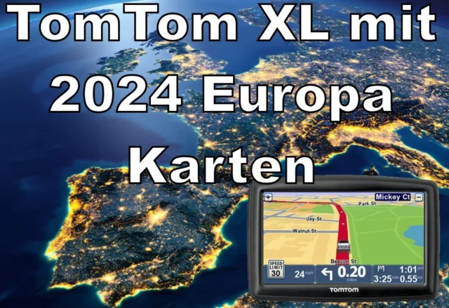 TomTom XL Navi mit Spanien Italien Kroatien Frankreich Karten von 2023 - Urlaub