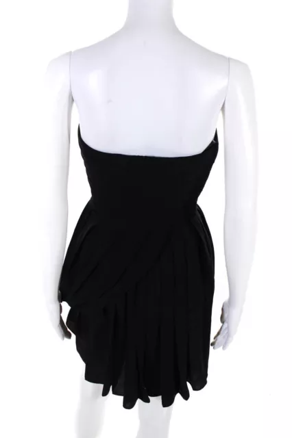Rachel Rachel Roy Women's Strapless Pleated Mini Dress Black Size 0 3