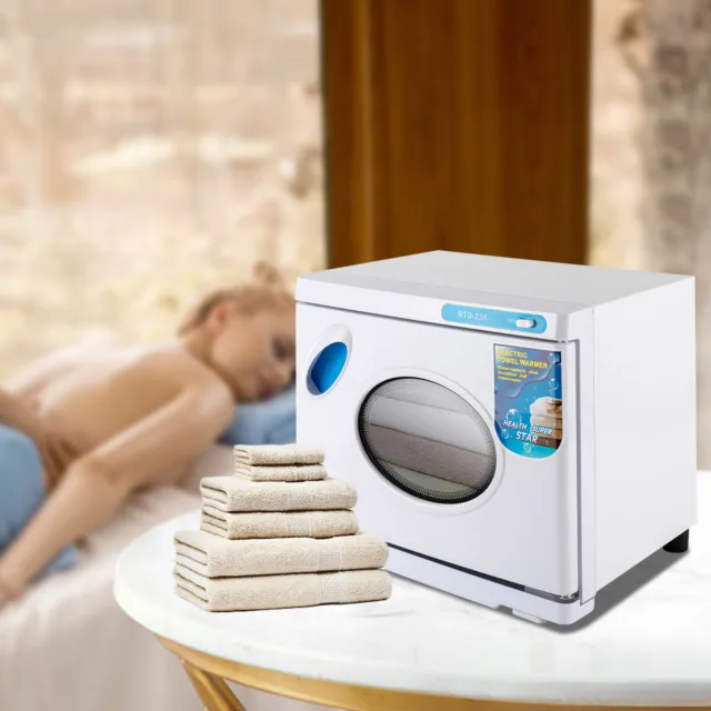 23L Hot Towel Warmer Cabinet UV Sterilizer Spa Massage Salon Equipment 200w