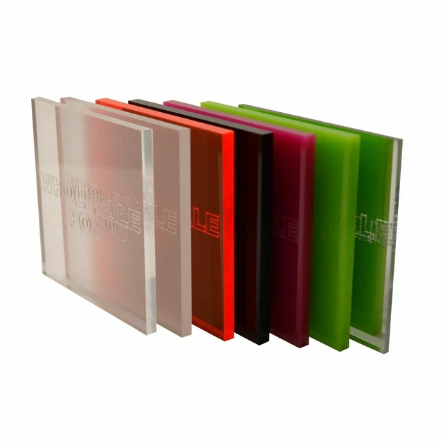 PLASTIC ACRYLIC PERSPEX® Sheet Clear Colour Fluorescent Frosted