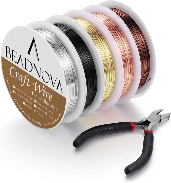 BEADNOVA Craft Wire Jewelry Beading Wire Tarnish Resistant Copper Wire for Jewel