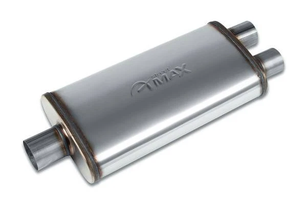Street Max - SM11258 4"x9" Oval Body Muffler - 2.5" Center In / 2.25" Dual Out