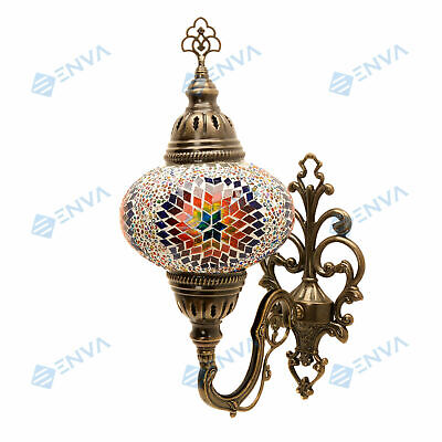 Applique murale Turque Style marocain mosaïque multicolore lampe grand Globe 3