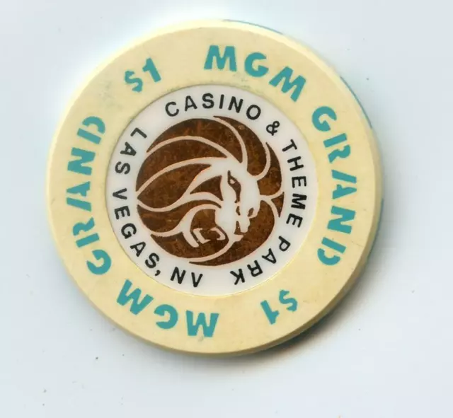 1.00 Chip from the MGM Grand Casino Las Vegas Nevada Lion
