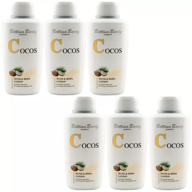 Bettina Barty Coco Main & Lotion Corps 6 X 500ml -feuchtigkeitsspendend