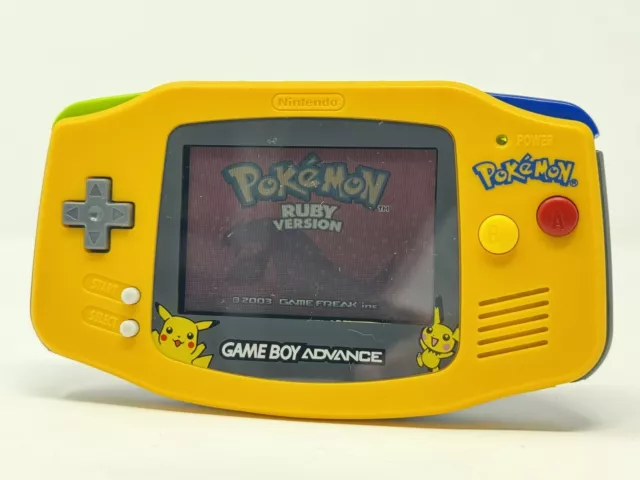 Nintendo Gameboy Advance Pikachu Pokemon Console Yellow Special NEW SHELL &  LENS