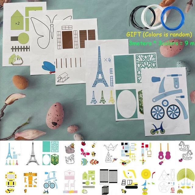 Lápiz herramienta impresión 3D álbum papel libro plantilla dibujo plantillas accesorios