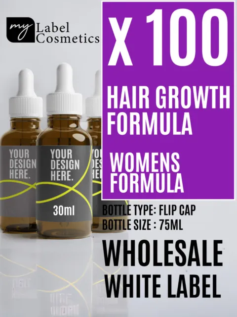 Wholesale Lot: 100 x 30ml Hair Growth Formula for Women - White Label Bulk Buy