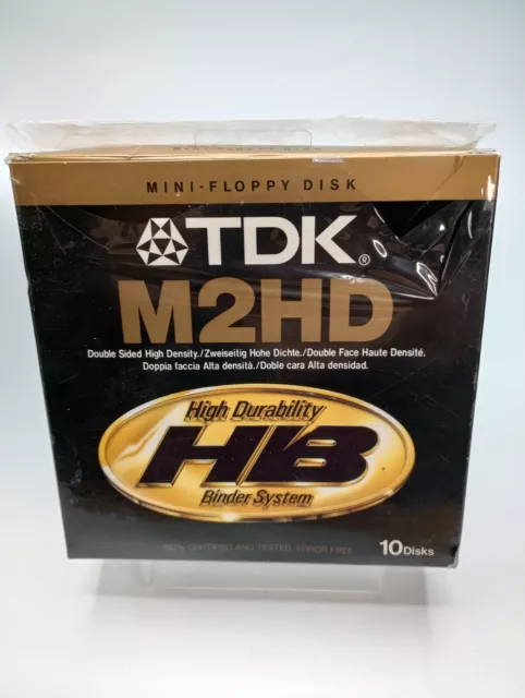 Mini disquete de alta densidad de doble cara de 5,25" TDK M2HD (paquete de 10) - CAJA ABIERTA